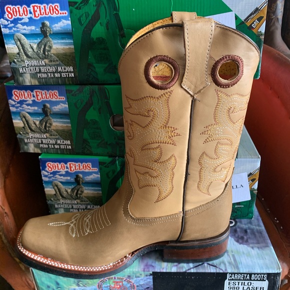 Men’s Rodeo boots genuine cowhide leather - Picture 8 of 8